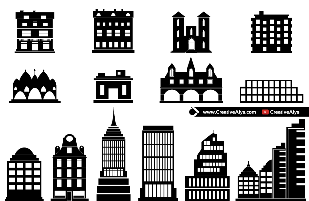 1000x650 Free Building Vectors Creative Alys