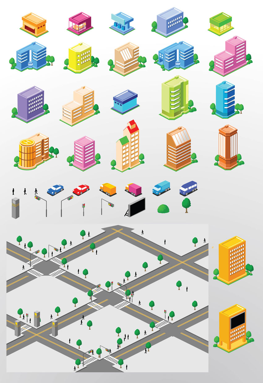 850x1238 City Building Vectors Vector Art Graphics