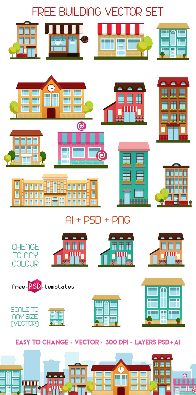 Building Vector Free At Vectorified.com | Collection Of Building Vector ...