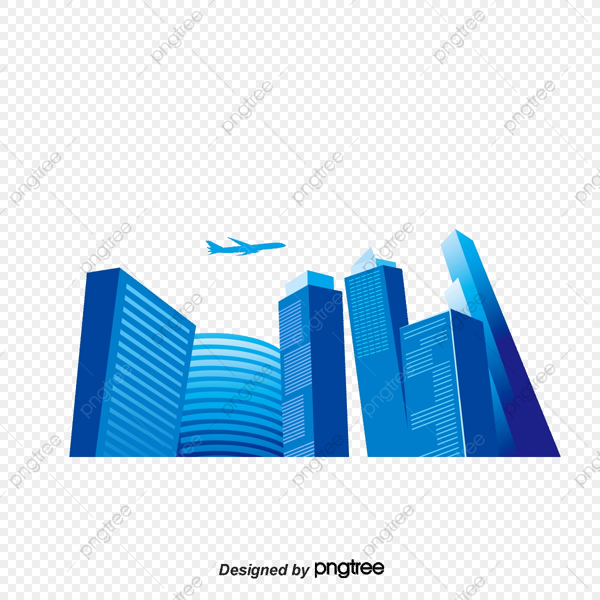 1200x1200 Blue City Building Vector Material, Blue Vector, City Vector
