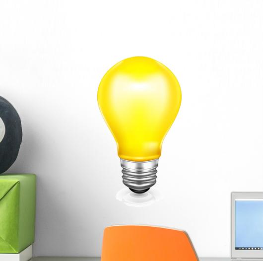 530x526 Light Bulb Vector Icon Wall Decal