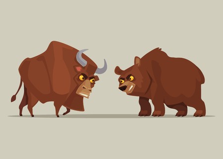 Bull And Bear Vector