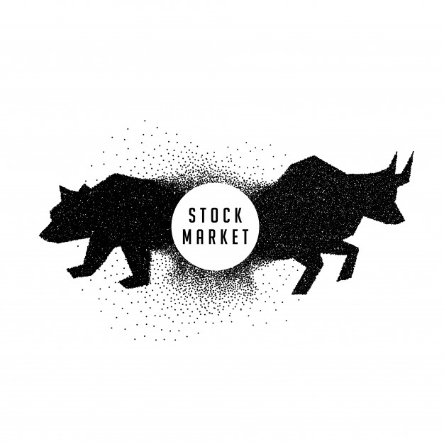 626x626 Stock Market Concept Design Showing Bull And Bear Vector Free