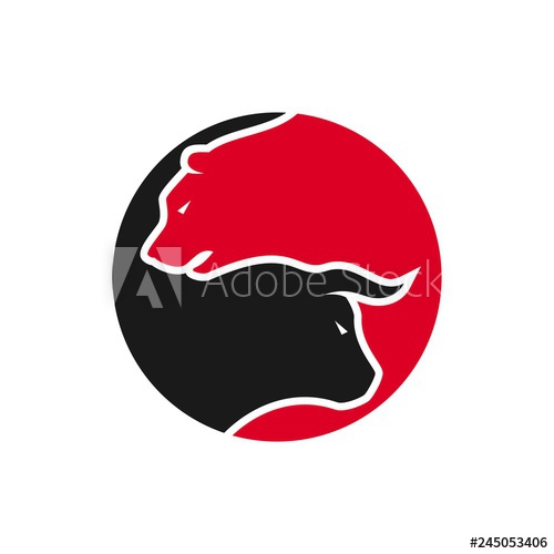 500x500 Bull And Bear Vector Logo
