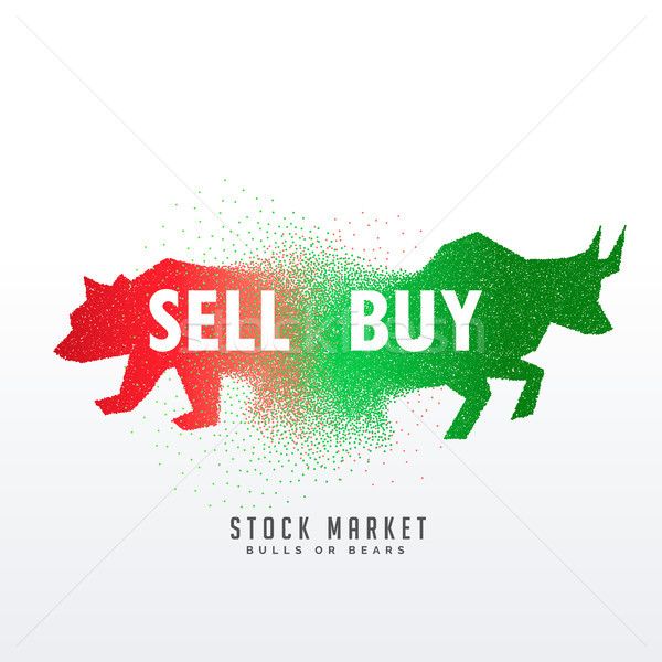 600x600 Buy And Sell Concept Design Showing Bull And Bear Stock Photo