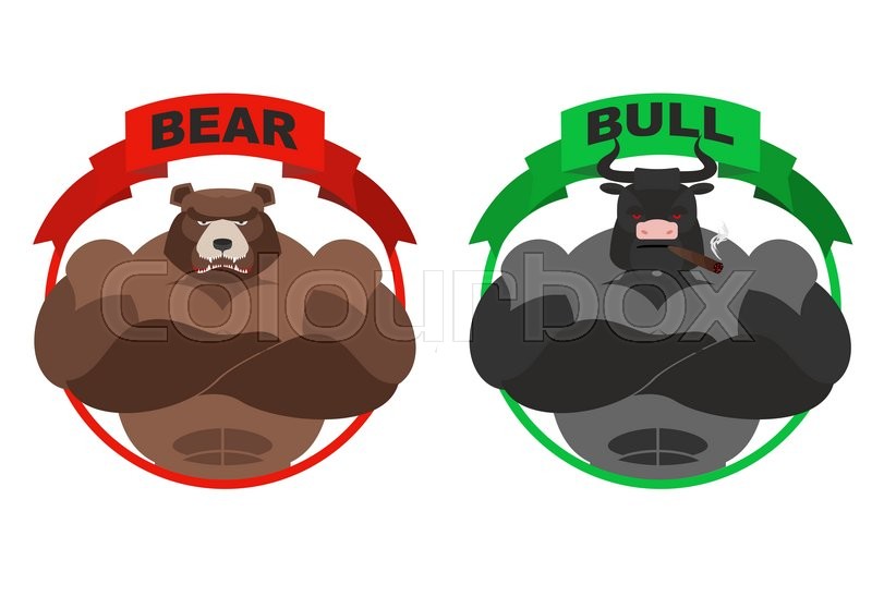 800x548 Bear And Bull Strong Bear Bull With Stock Vector Colourbox