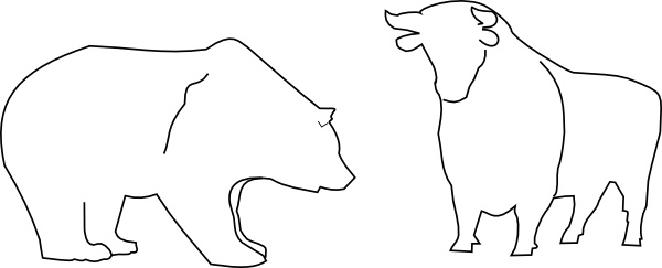 600x243 Bull And Bear Clip Art Png Images, Backgrounds And Vectors