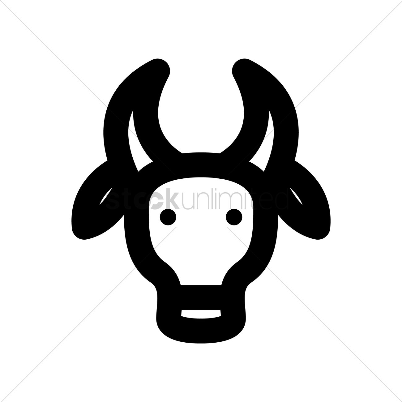 Bull Face Vector Image 1300x1300 Bull Face Vector Image