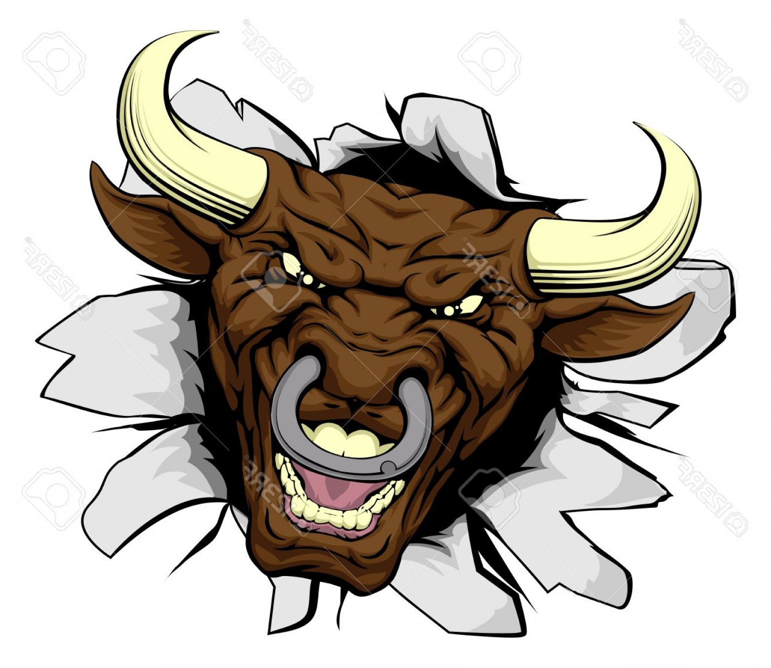 Photostock Vector An Illustration Of A Cartoon Tough Bull 1560x1351 Photostock Vector An Illustration Of A Cartoon Tough Bull