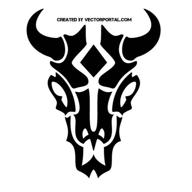 Tribal Vector Skull 660x660 Tribal Vector Skull