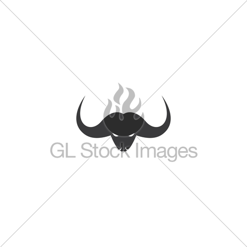 500x500 Bull Head Vector Icon Illustration Gl Stock Images