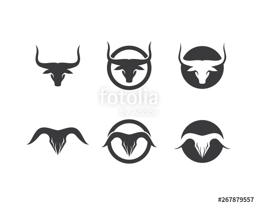 500x400 Bull Head Vector Icon Illustration Stock Image And Royalty Free