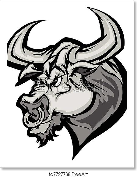 450x580 Free Art Print Of Bull Longhorn Mascot Head Vector Ca Cartoon
