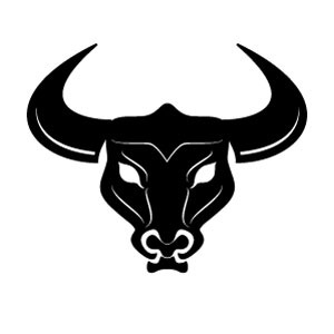 300x300 Bull Head Vector Clipart