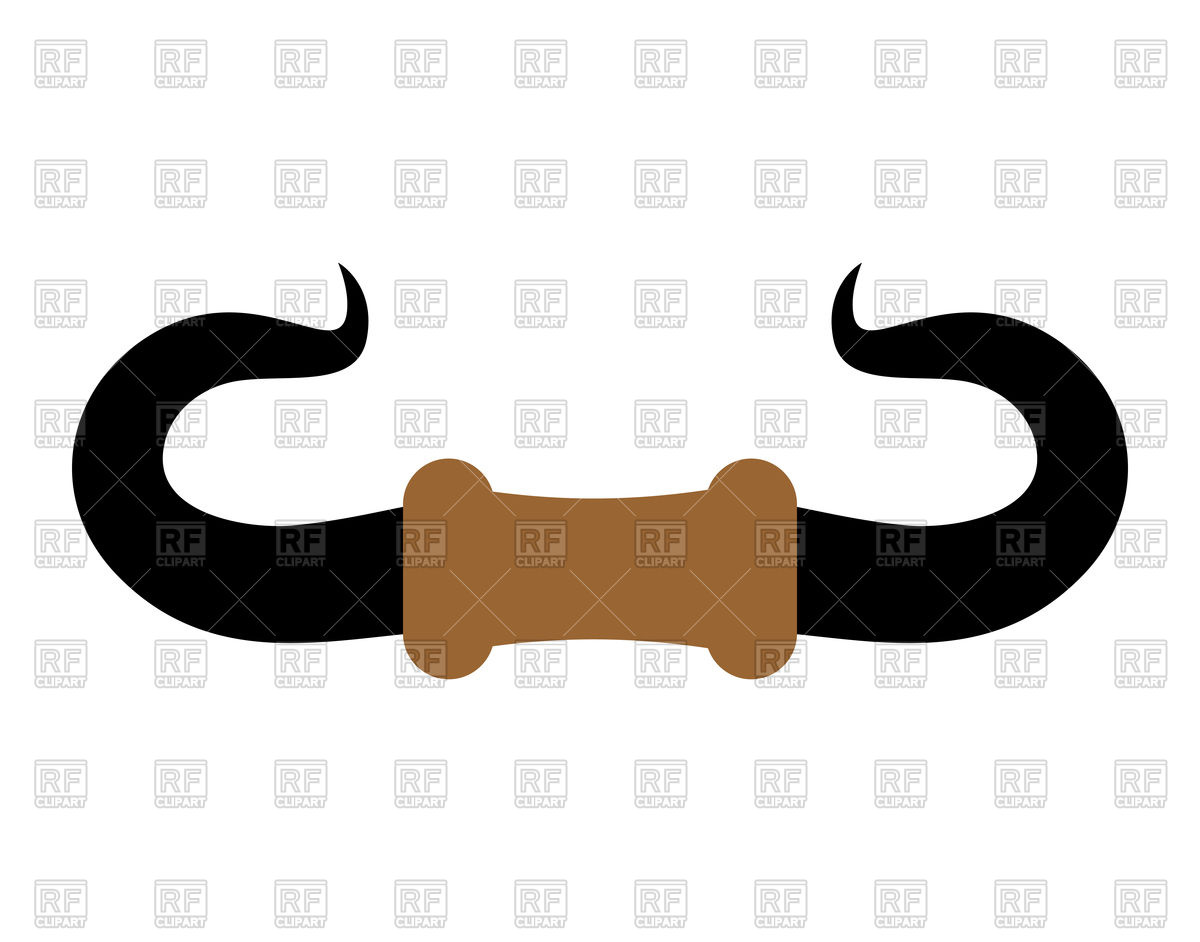 1200x942 Bull Horn Isolated Trophy Vector Image Of Icons And Emblems