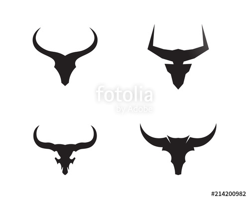 500x400 Bull Horn Logo And Symbols Template Icons App Stock Image