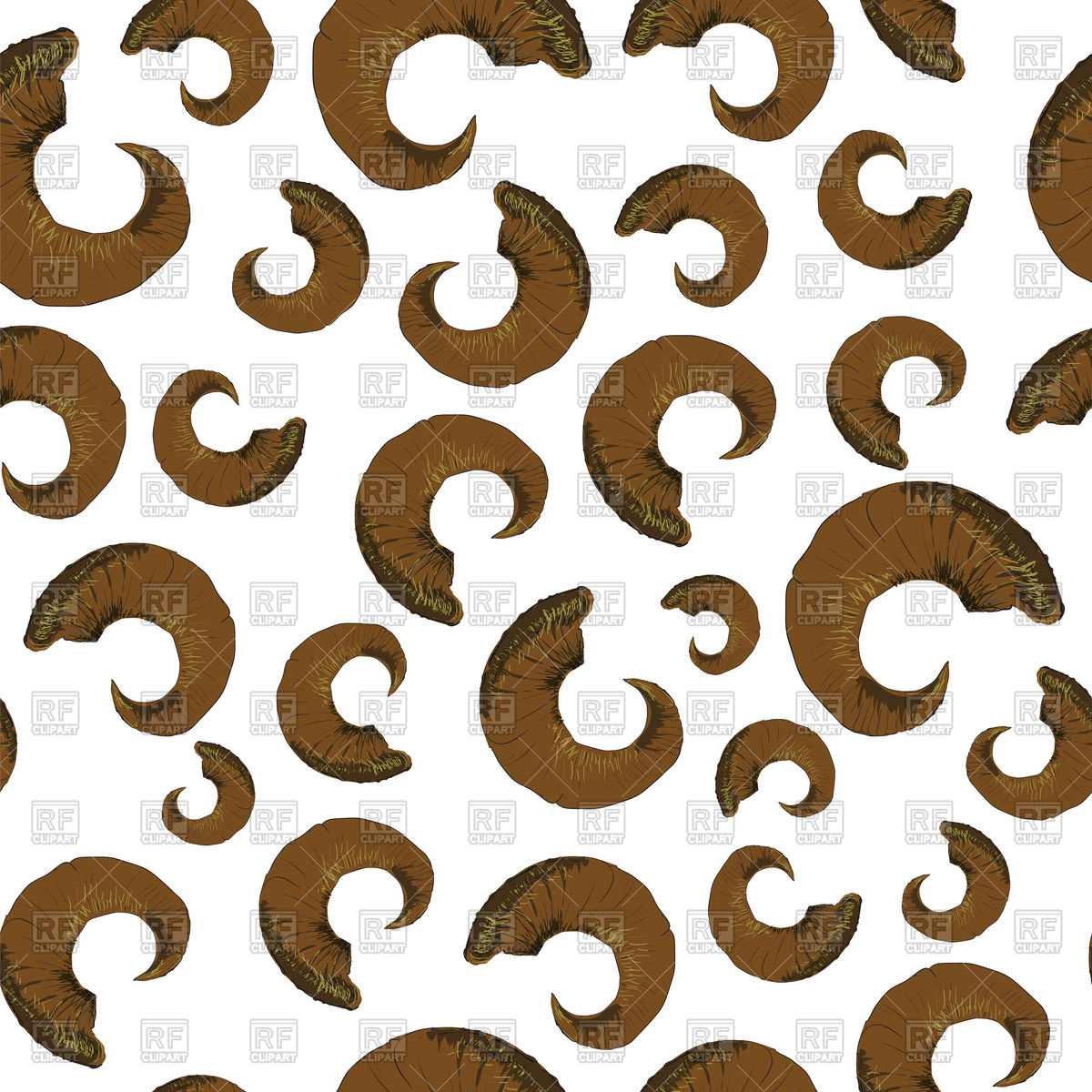 1200x1200 Bull Horns Of Seamless Pattern On White Background Vector Image