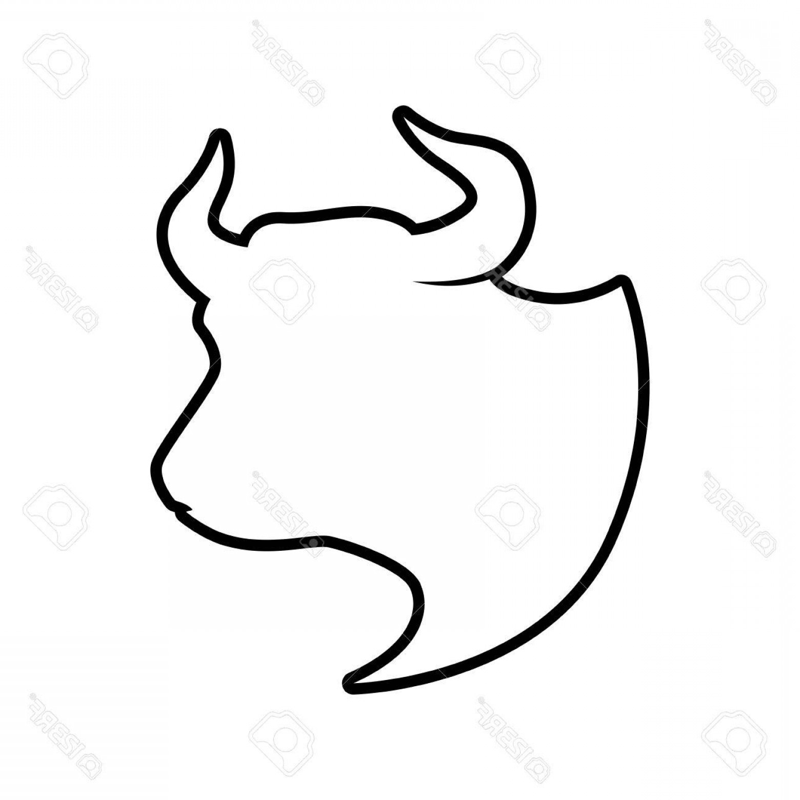 1560x1560 Photostock Vector Bull Horn Animal Silhouette Farm Icon Isolated