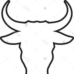 300x300 Bull Horn Trophy Buffalo Large Horns Vector Clipart Cqrecords