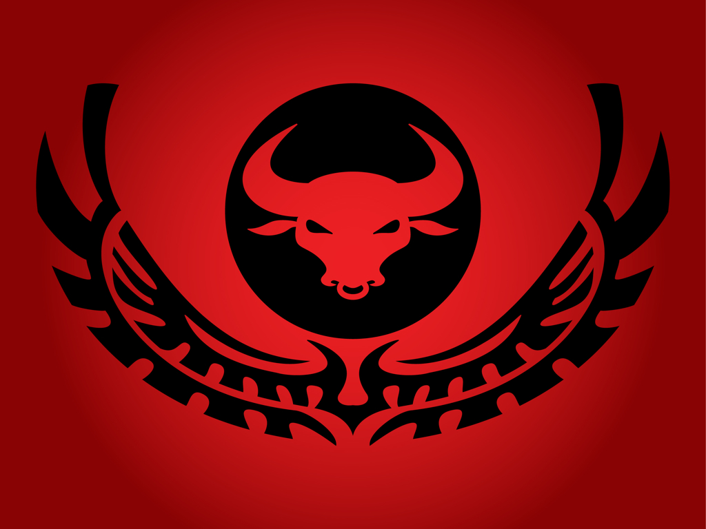 1024x768 Bull Logo Vector Art Graphics