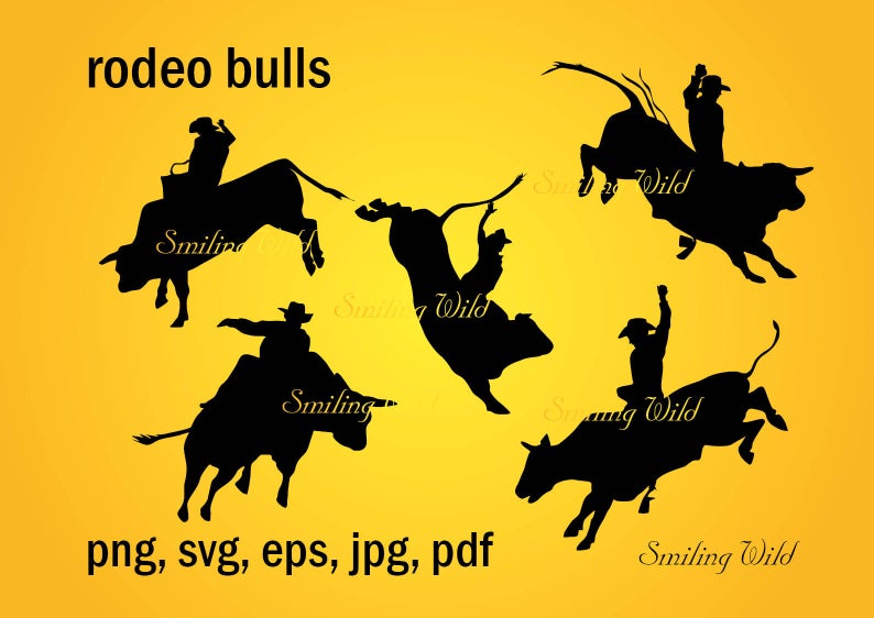 794x562 Rodeo Bull Silhouette Bull Rider Clipart Png Vector Etsy