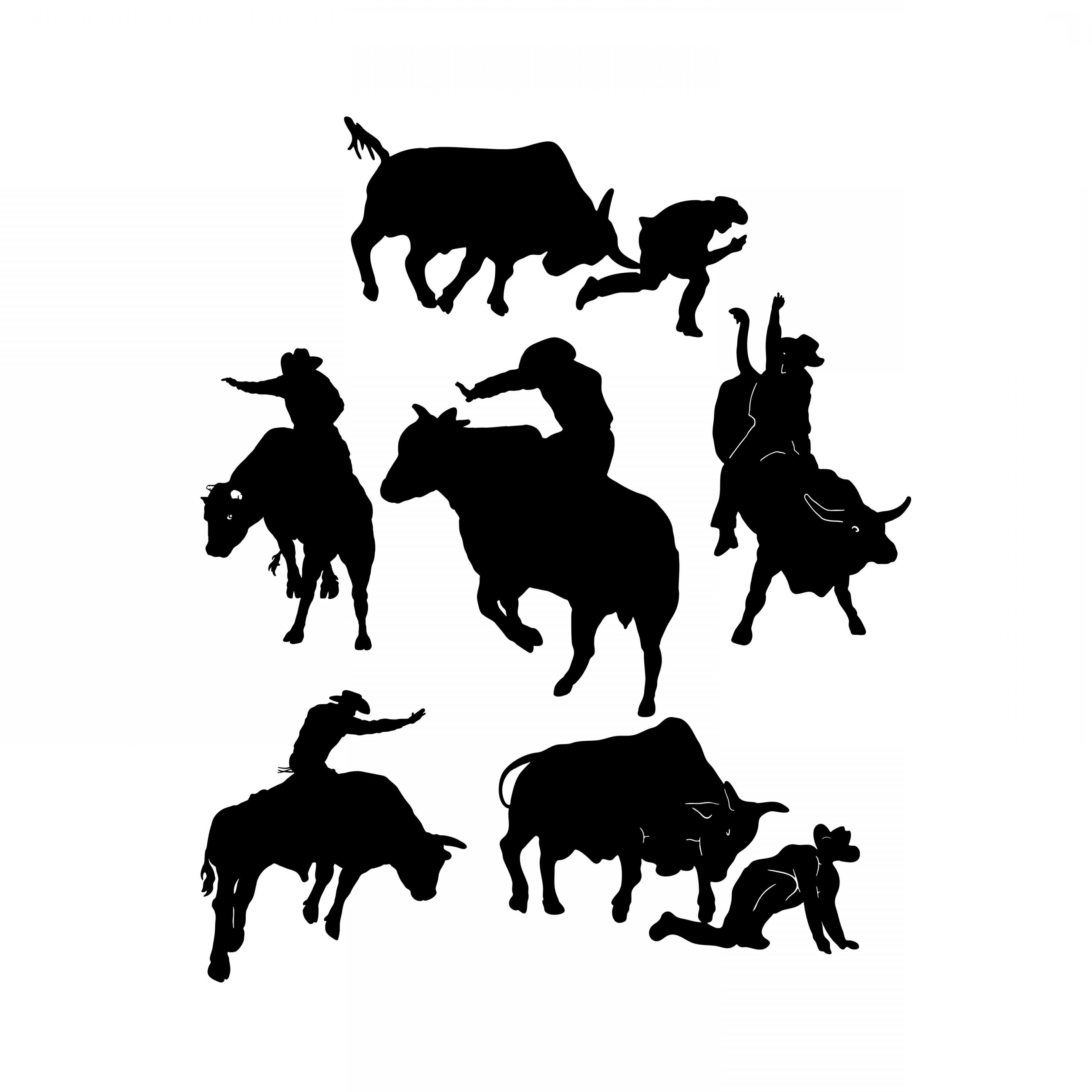 3600x3600 Bull Rider Graphics Dxf Png Createmepink