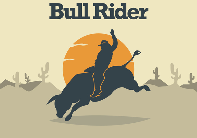 632x443 Bull Rider Illustration Free Vector Download Cannypic