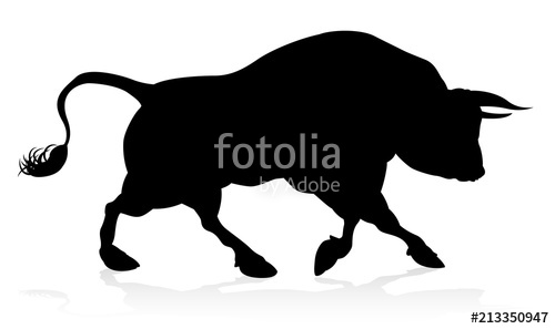 500x297 Bull Silhouette Stock Image And Royalty Free Vector
