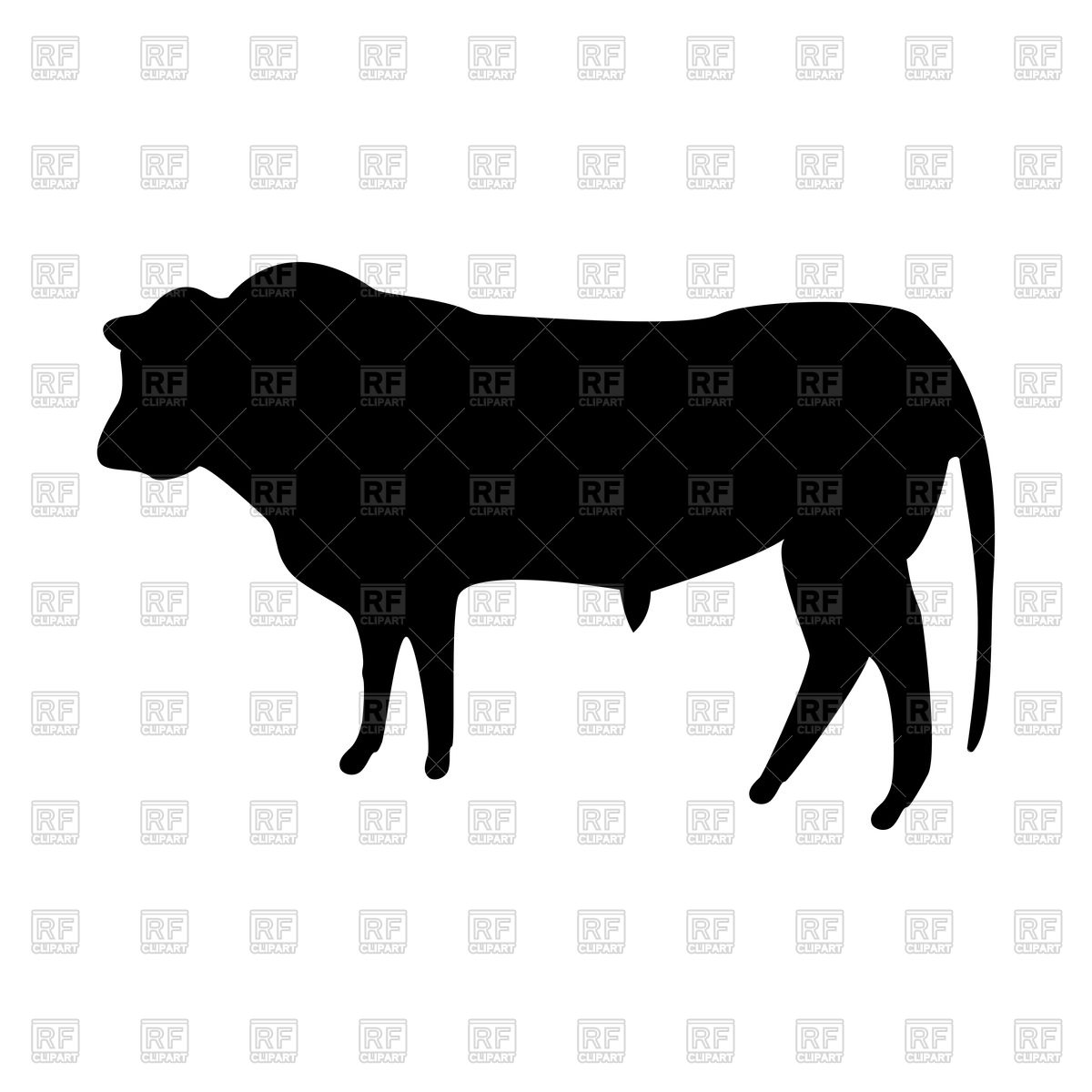 1200x1200 Bull Silhouette Vector Image Of Silhouettes, Outlines