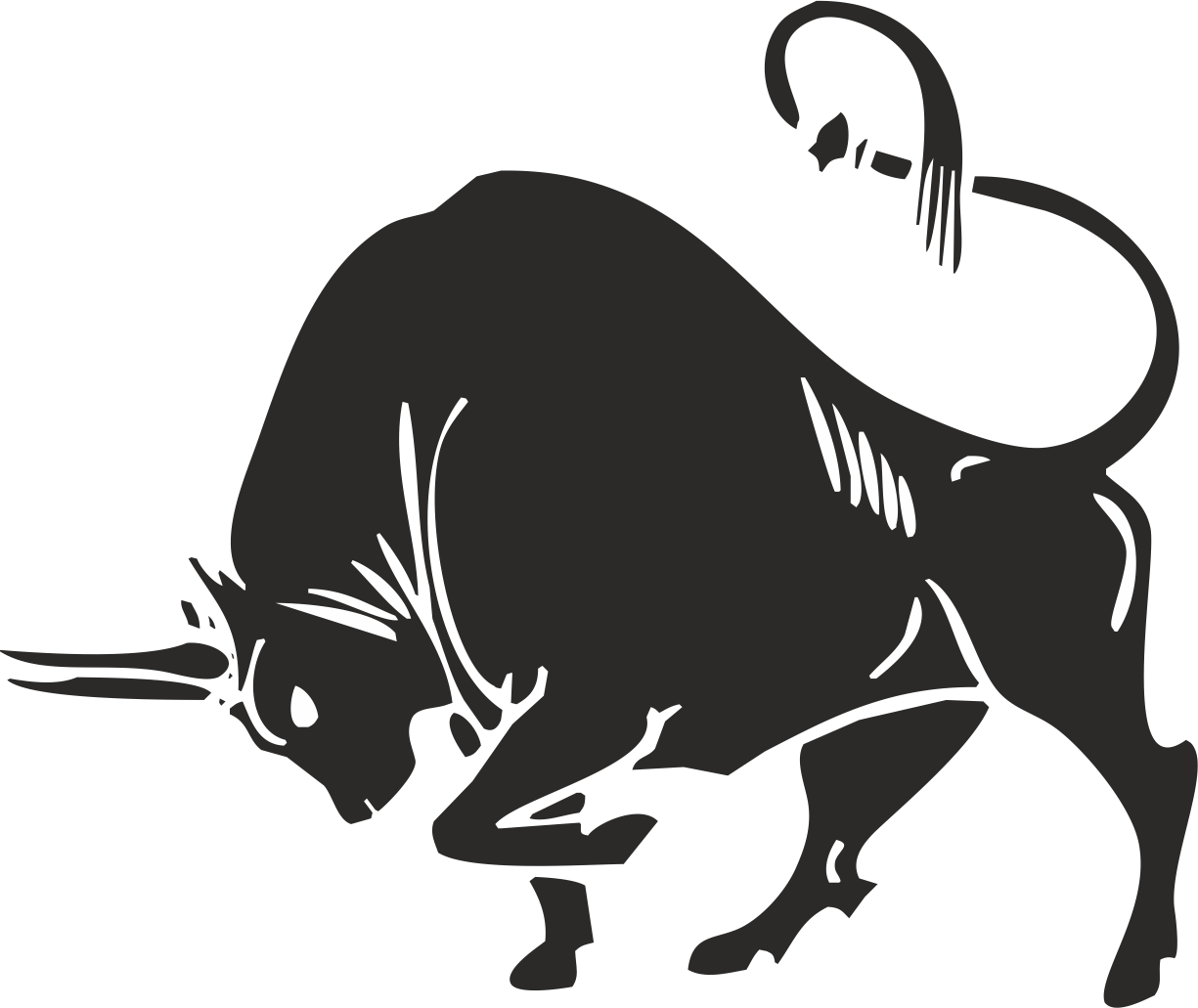 Bull Silhouette Vector at Vectorified.com | Collection of Bull ...