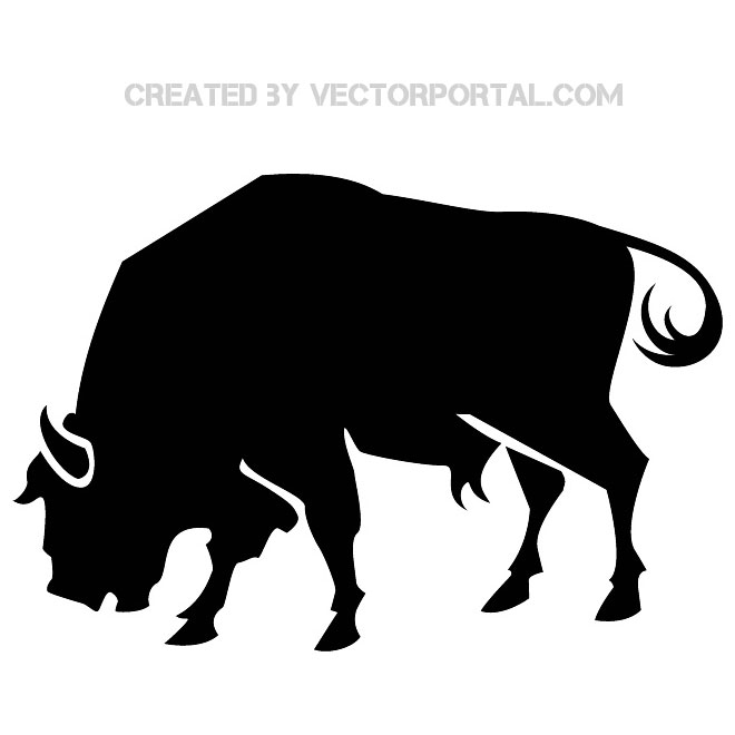 660x660 Raging Bull Silhouette Free Vector