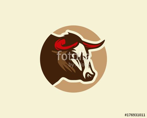 500x400 Vector Bull Logo, Silhouette Of A Bull Head, Bull Vector Logo