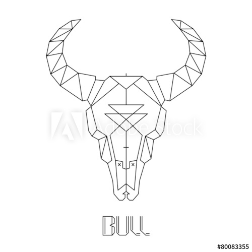 500x500 Bull Skull, Cow Skull Vector