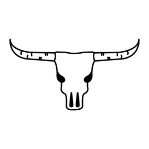 300x300 Cow Skull Royalty Free Vectors