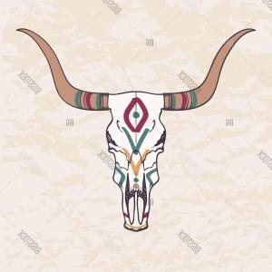 300x300 Bull Skull Silhouette Vector Clipart Catchsplace