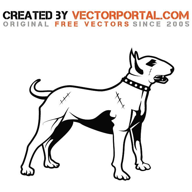 660x660 Bull Terrier Vector Clip Art Animal Vectors Vector Free, Free
