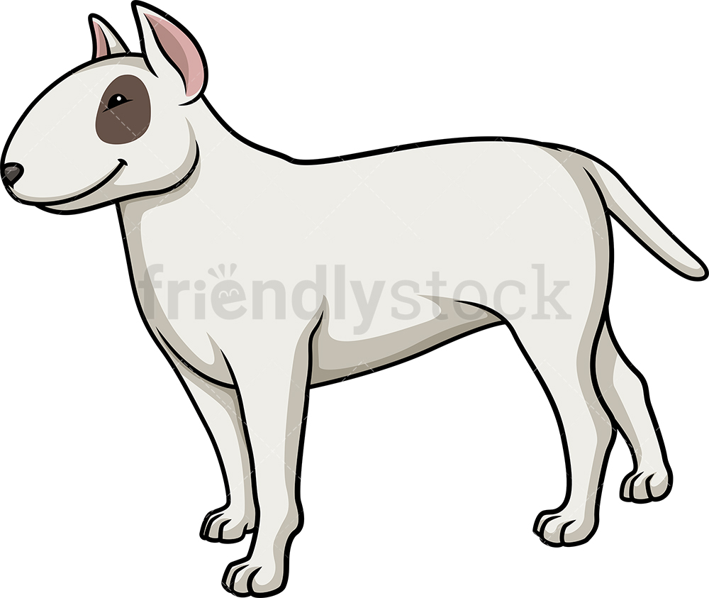 1000x843 Cheerful Bull Terrier Cartoon Clipart Vector