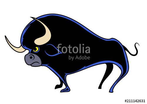500x354 Cartoon Bull Vector Illustration Stock Image And Royalty Free
