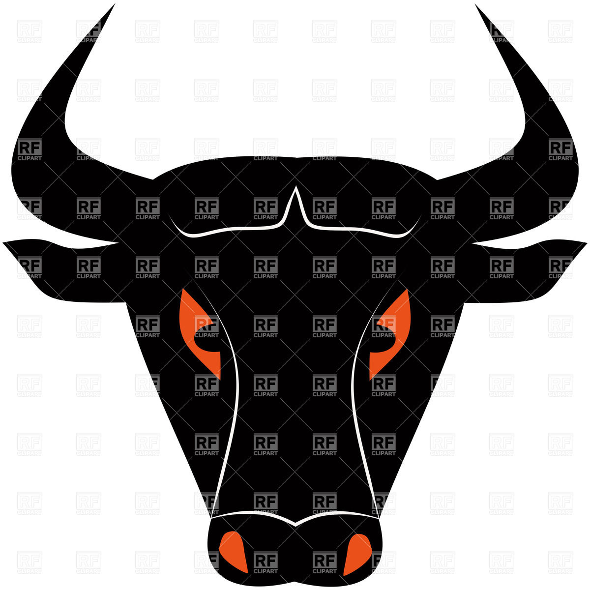 1200x1200 Head Of Angry Bull Vector Image Of Plants And Animals