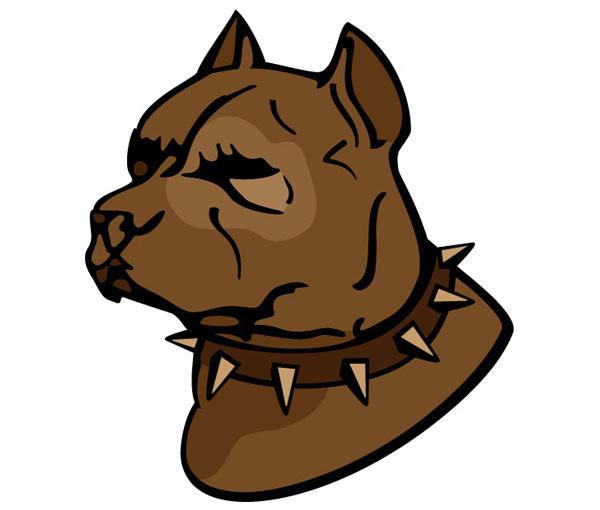 600x510 Pit Bull Vector Image