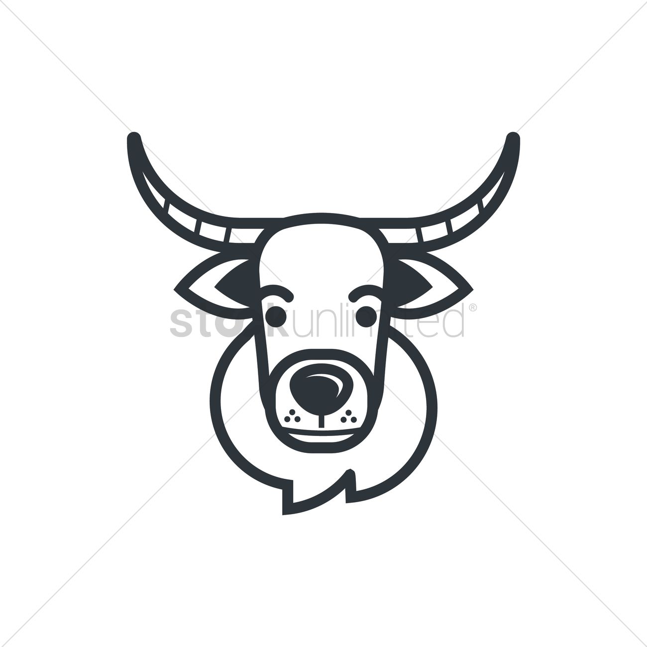 1300x1300 Bull Vector Image