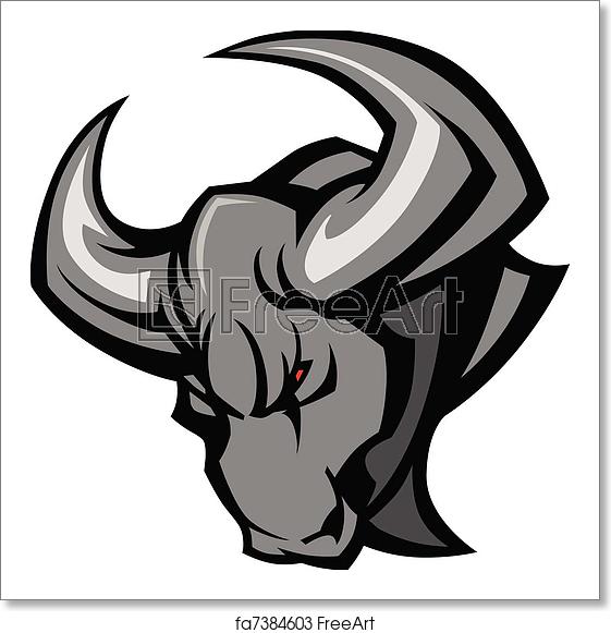 561x581 Free Art Print Of Mascot Bull Vector Illustration Bull Mascot