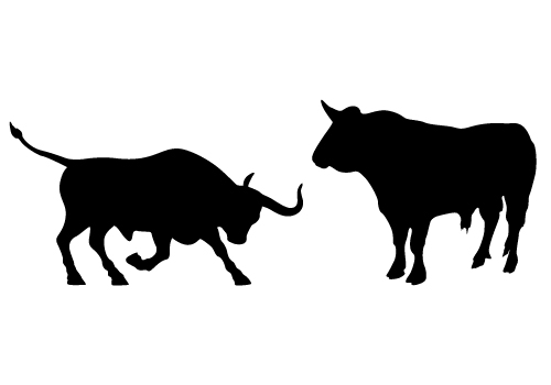 500x350 Huge Collection Of 'bull Silhouette Vector' Download More Than