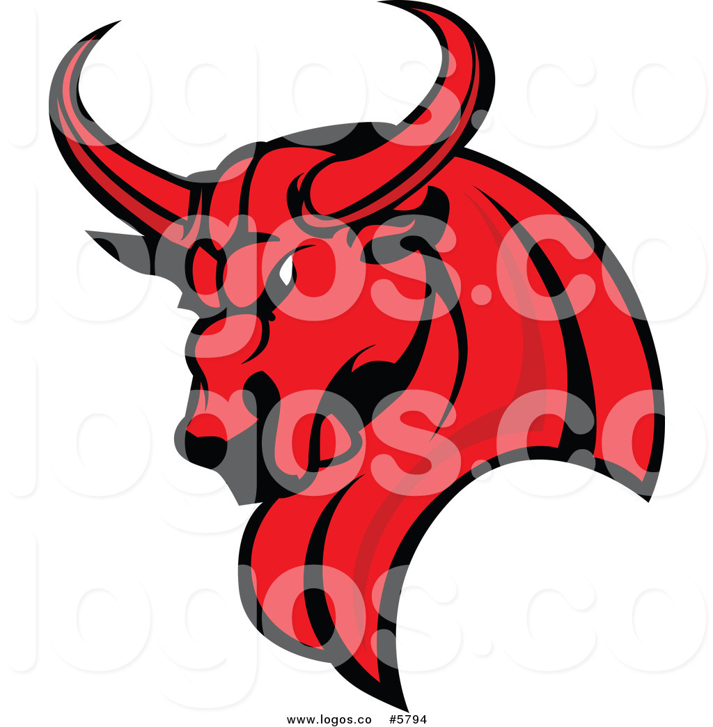 1024x1044 Royalty Free Vector Of A Logo Of A Red Bull Head