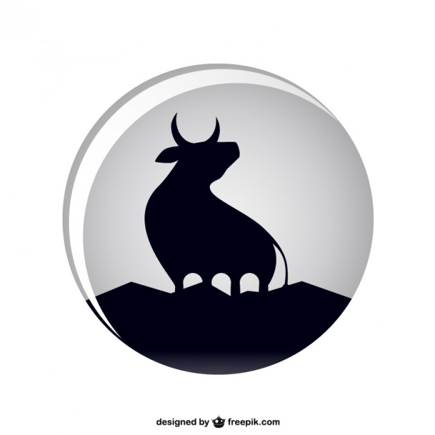 626x626 Black Bull Silhouette Free Vector