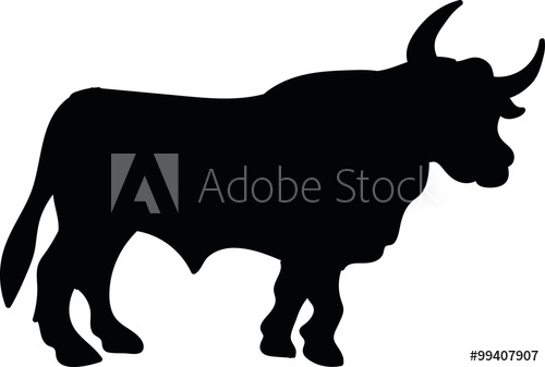 Bull Vector Silhouette 500x337 Bull Vector Silhouette