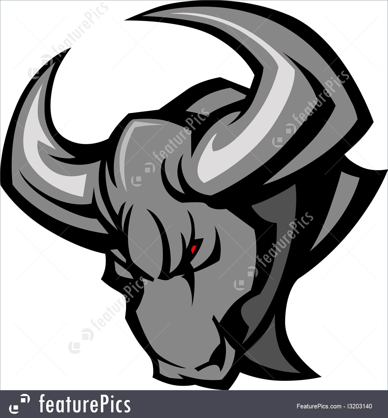 Mascot Bull Vector 1295x1392 Mascot Bull Vector