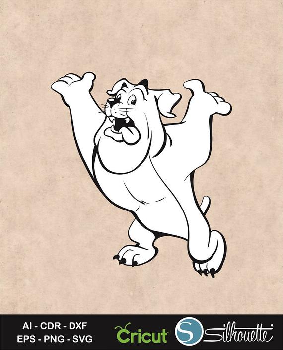 570x705 Bulldog Silly Dog Bulldog Clipart Bulldog Vector Etsy