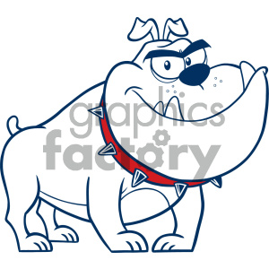 300x300 Clipart Illustration Angry Bulldog Dog Cartoon Mascot Character