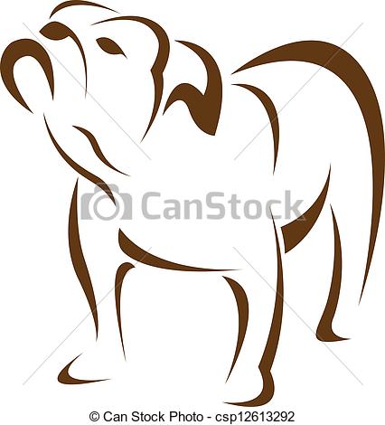 426x470 English Bulldog Clipart